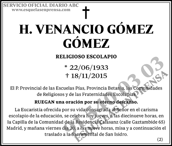 Venancio Gómez Gómez